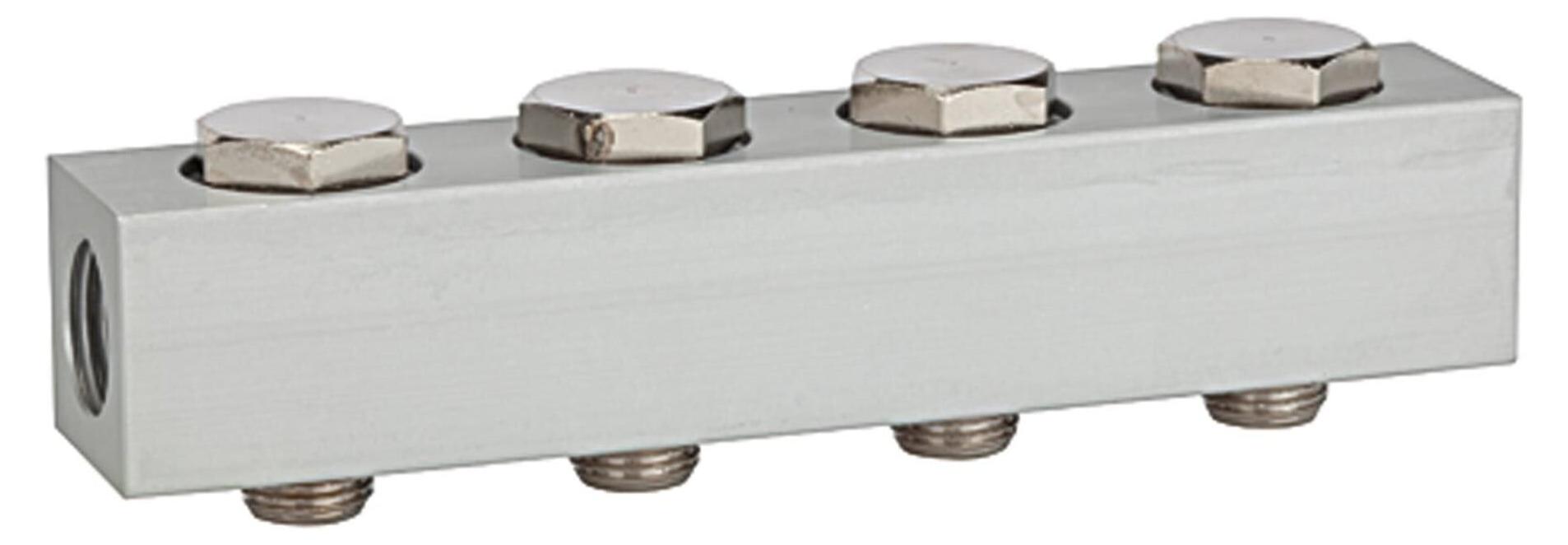 Riegler Versorgungsleiste für Wegeventile, mit 4 Ventilpositionen, G 1/4 519.04-14