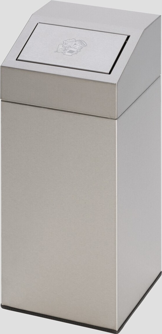 Robuster Werstoffsammler mit abnhembarem Kopfteil | 76 Liter, HxBxT 89x38x38cm | Edelstahl