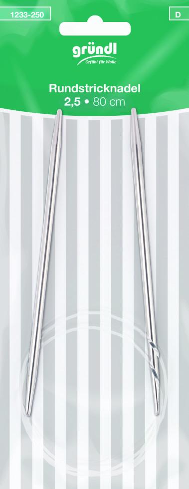 Gründl Rundstricknadeln 2,50 mm 80 cm
