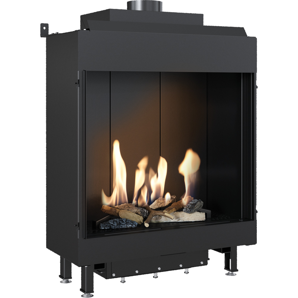Plynový krb Leo 62 predný orientovaný na zemný plyn ∅ 100/150 8,6 kW