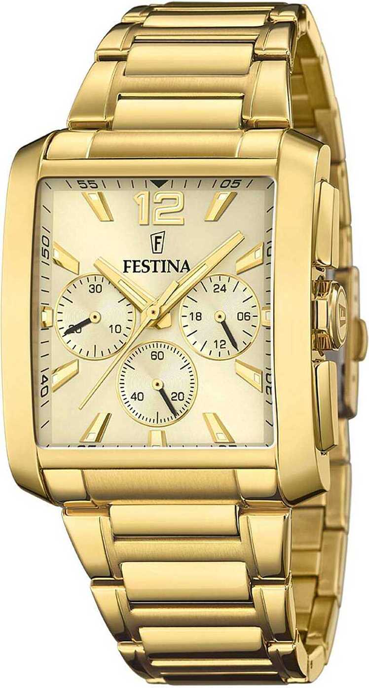Festina F20638/2 Chronograf hodinky pánske hodinky z nerezovej ocele chrono zlato