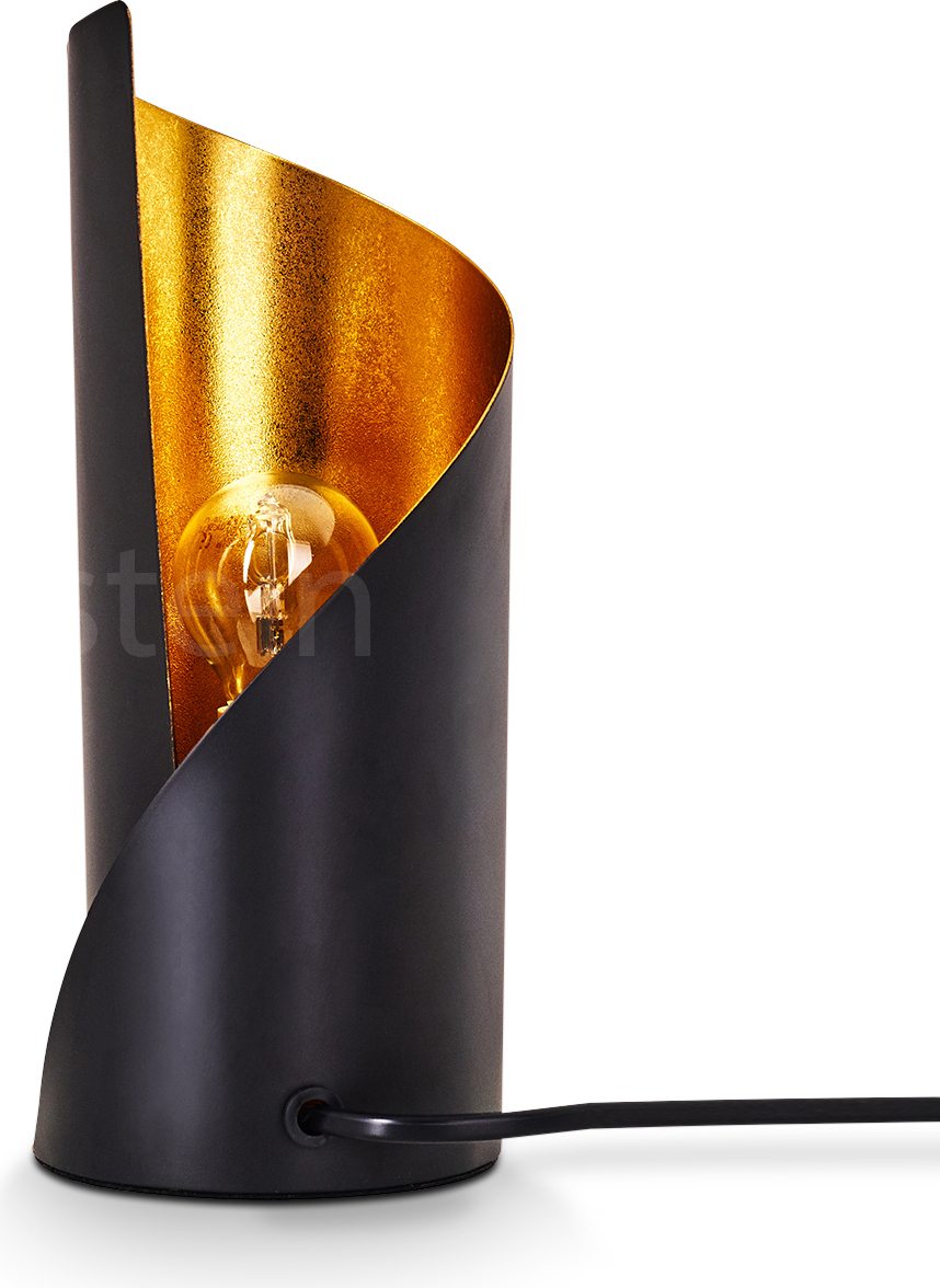 hofstein Barberino »Barberino« moderne Nachttischlampe aus Metal in Schwarz/Goldfarben H3595008