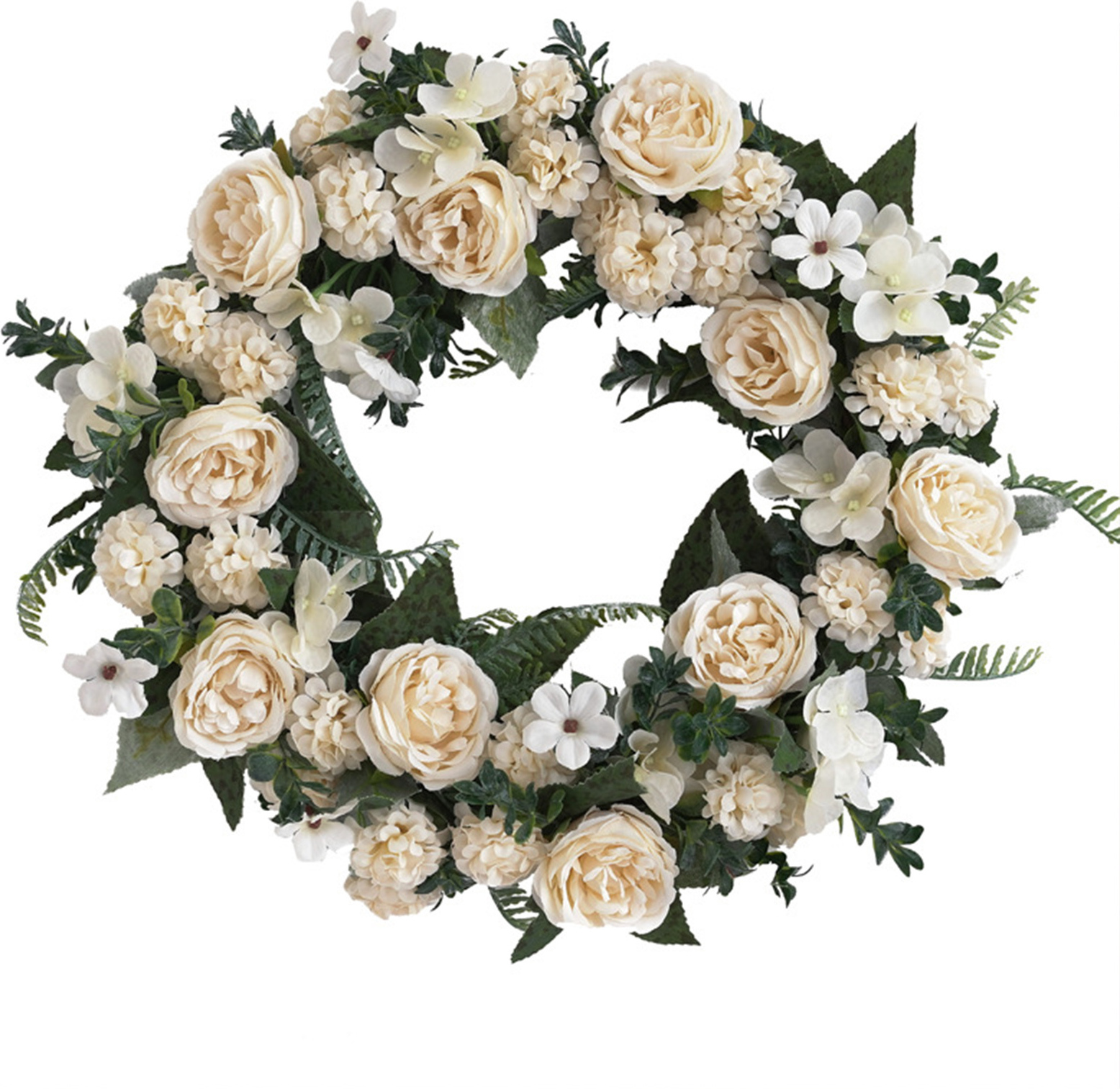 Cocosity Künstlicher Kranz,Pfingstrose Kranz,Vintage Pfingstrose Kranz