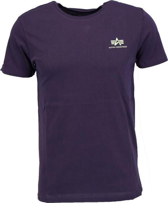 ALPHA INDUSTRIES BASIC T SMALL LOGO Herren Logoshirt, Größe:S, Farbe:Plum 719 NEW-81571