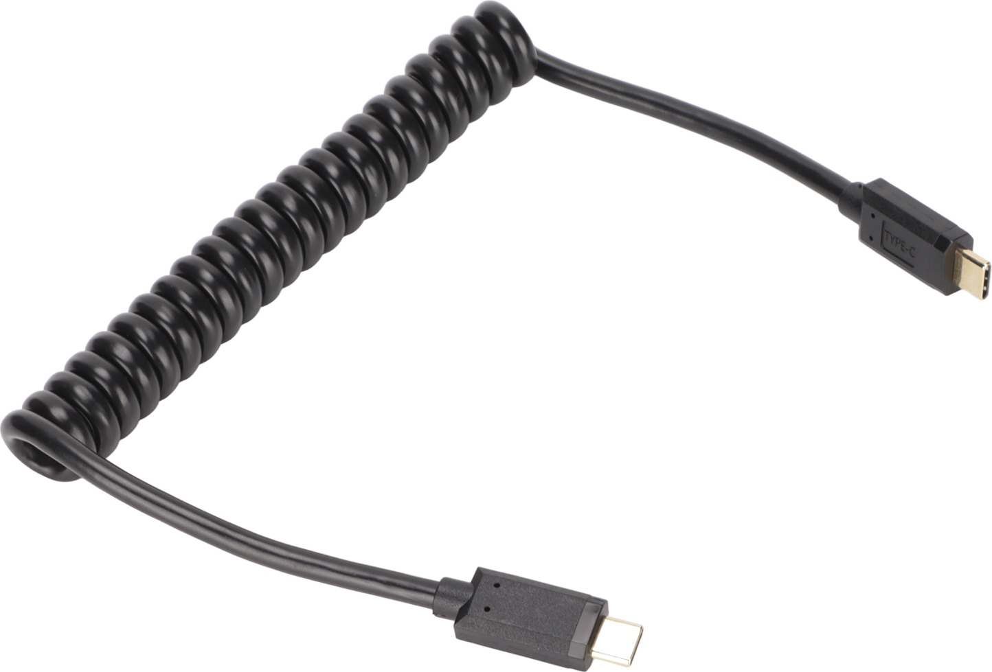 Kábel USB C USB C na USB C 14K 60hz 3A Rýchle nabíjanie 10Gbps 1,2 m Napájací kábel USB C so špirálovým pružinovým dizajnom (samec rovný do samca rovného konektora )