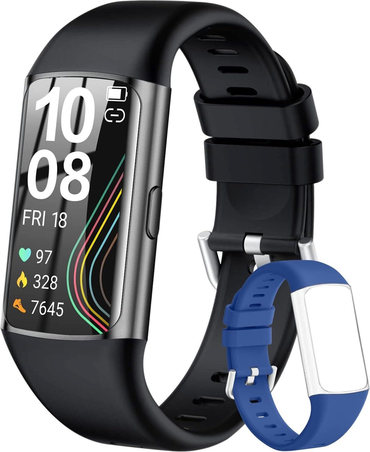 Smartwatch, 1,47-palcové fitnes hodinky s dotykovým displejom, vodotesné fitnes hodinky s krokomerom, monitorom srdcového tepu, monitorom spánku Android IOS