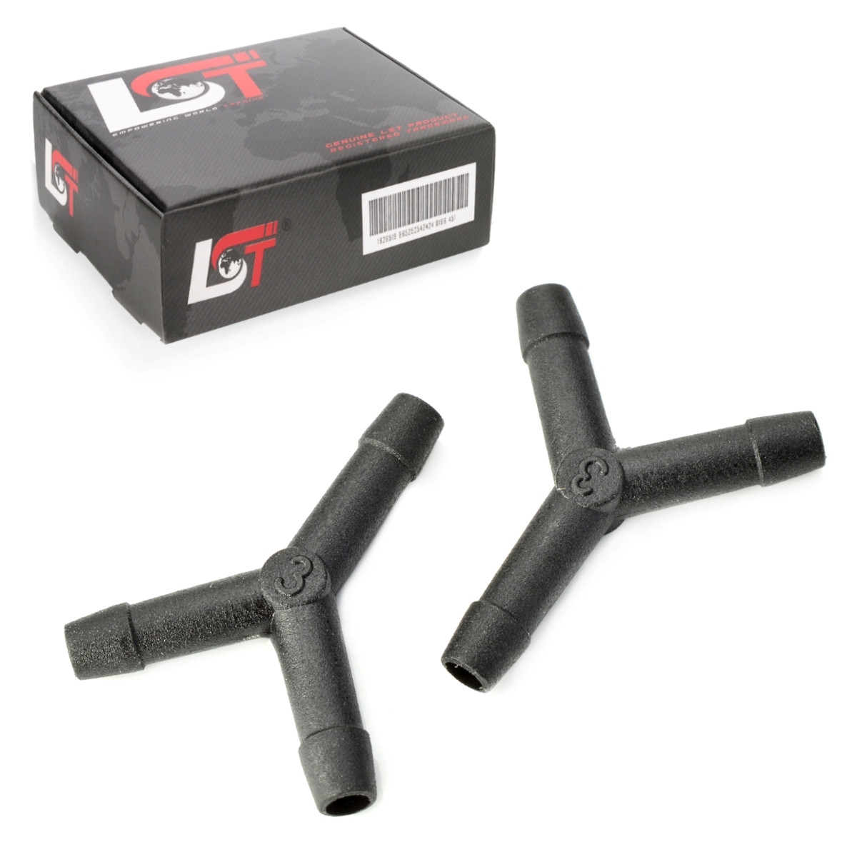 LST 2x Y-Verbinder Verbindungsstück für Rohr und Schlauchverbindungen Ø 3 mm CL-00401 x2