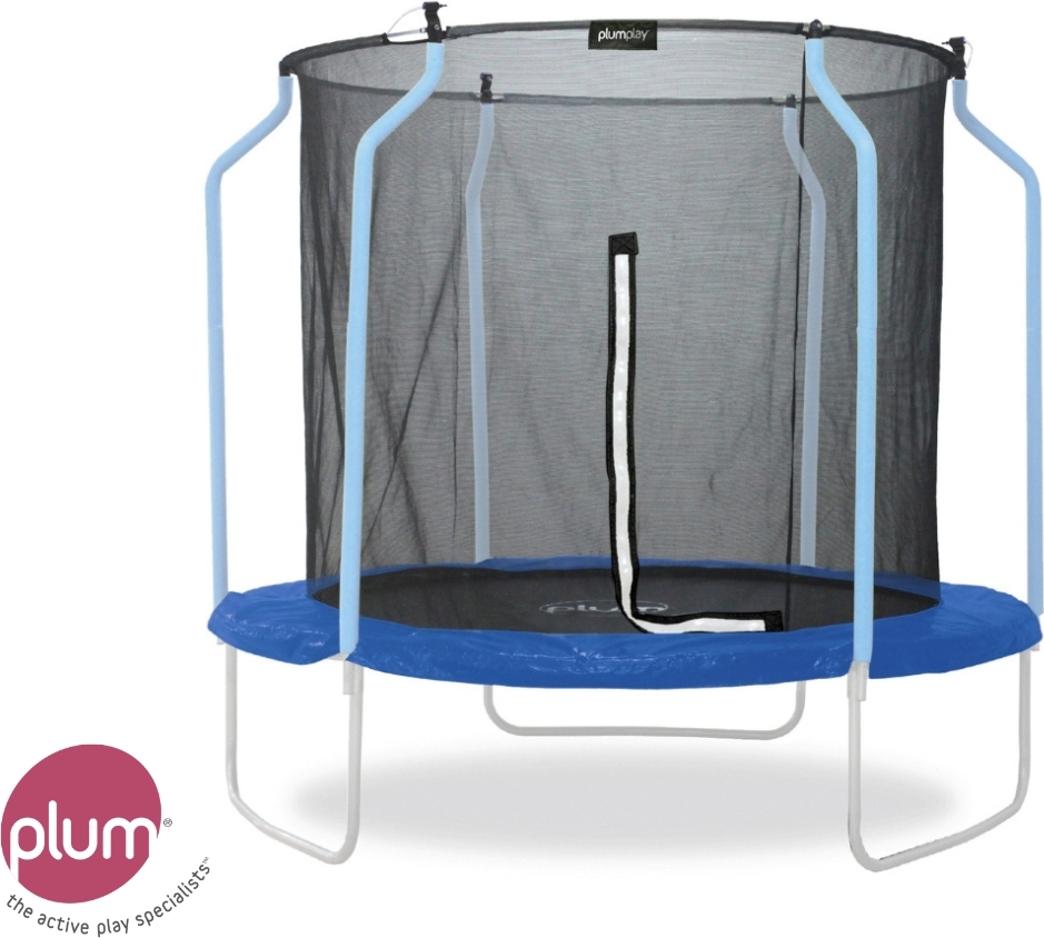 Trampolína Plum Wave Springsafe s bezpečnostnou sieťou - 244 cm - s hmlou