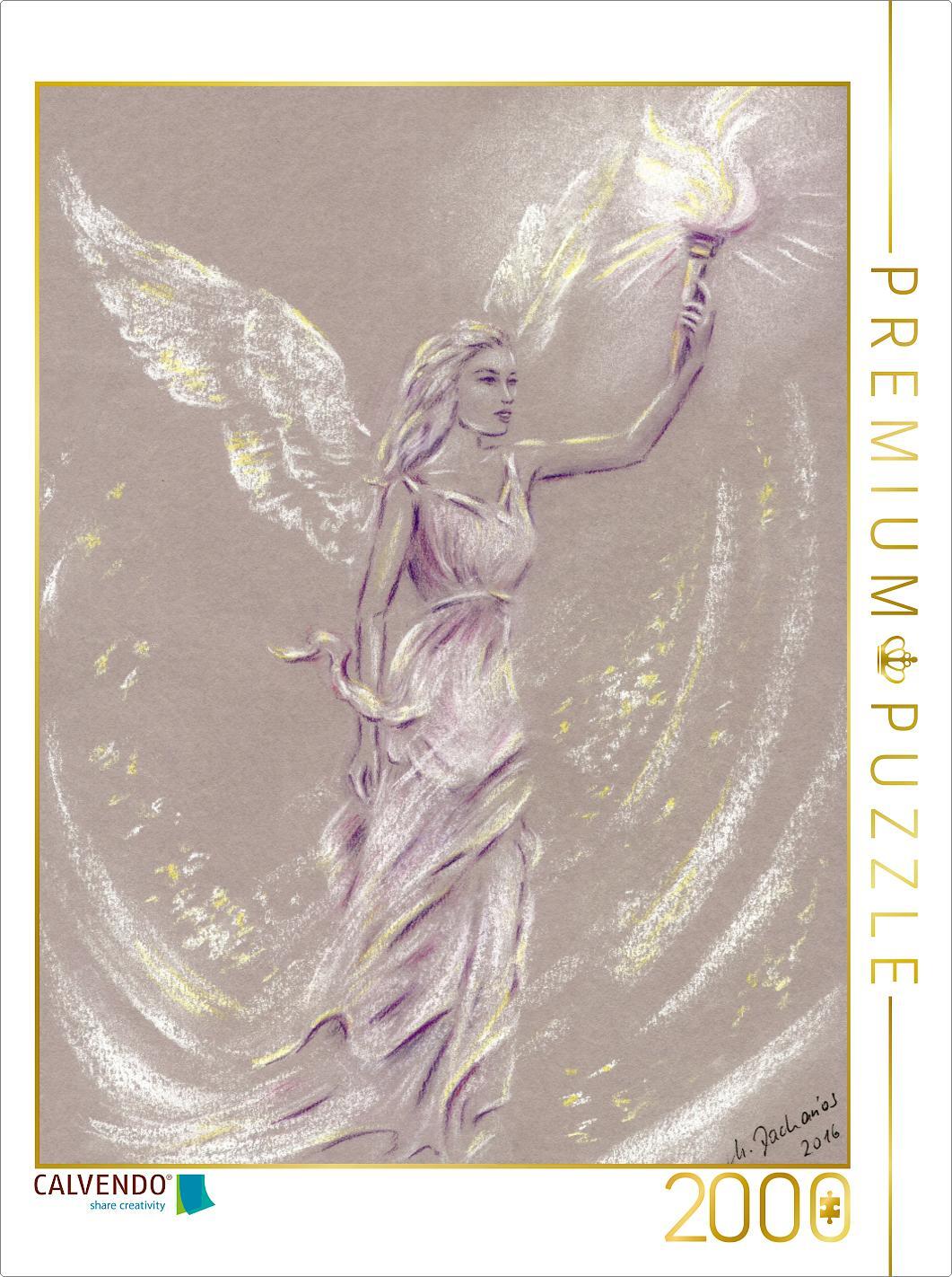 CALVENDO Puzzle Engelwesen als Lichtbringer 2000 Teile Puzzle hoch | 2000 Teile Lege-Größe 90x67cm Foto-Puzzle für glückliche Stunden