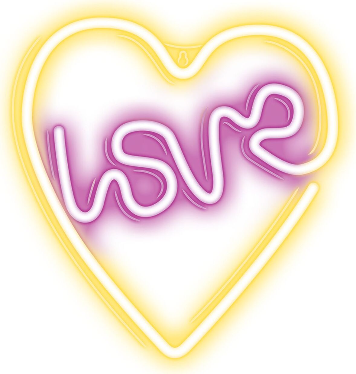 Forever Light Forever neon led light love heart lila weiß LD-1738