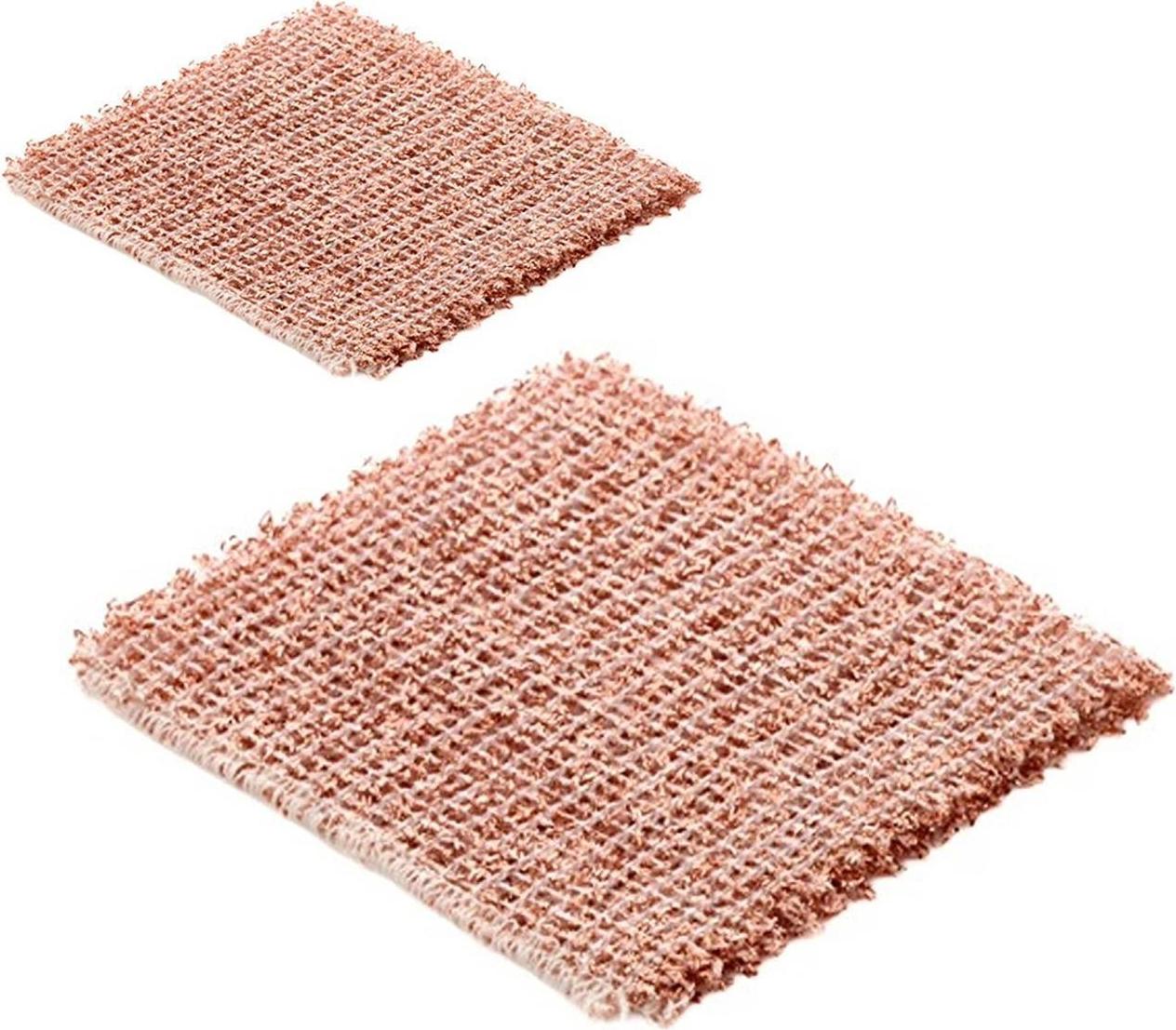 BAYLI 2er Set Kupfertücher Topfreiniger Kupfertuch Kupferlappen 15×15 cm + 25 x 25 cm 2er Set Kupfertuch – Made in Germany