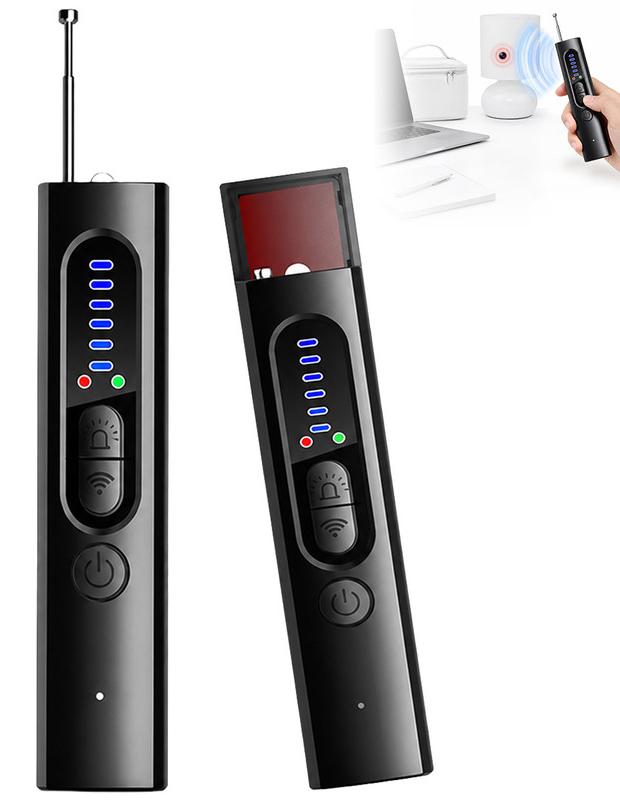 Dopwii Anti-Spionage Detektor mit 5 Modi (1 MHz–7,5 GHz) – IR Kamera-Finder, GPS Tracker, 25 h Akku, nur 30 g – für Hotel, Bad und Reise KAUF-TRAD-CE3188-020