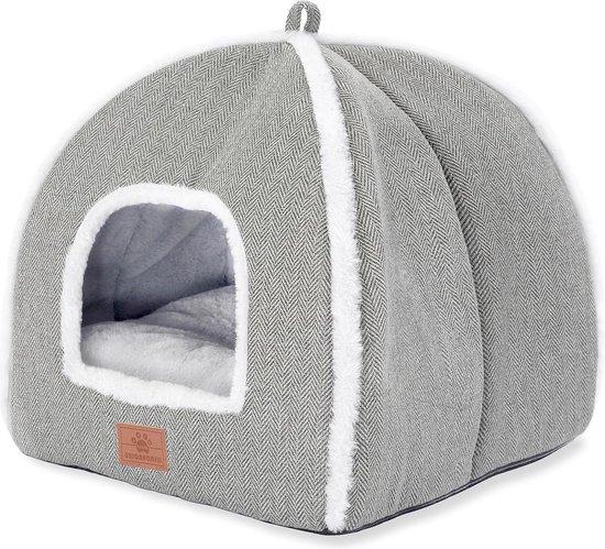 OEM Kattentent für Hauseinwege - Kätzenschlafplatz mit abnehmbarem Kissen - weiches Kätzchenbett - grau mittel - 15 x 15 x 15 Zoll 2026