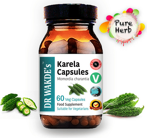 DR WAKDE'S Natural Health Care DR WAKDE'S Karela Kapseln (bitterer Krbis Bitter Melon)| 60 Vegi Caps|Ayurveda-Supplement | Vegan| 100% Kruter| Mengenrabatte| Am selben Tag Versand PH018