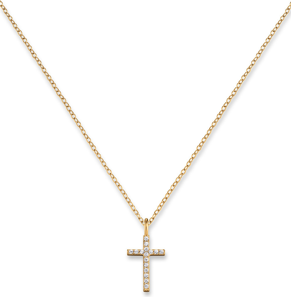 Engelsrufer Collana placcata oro con croce ERN-LILCROSS