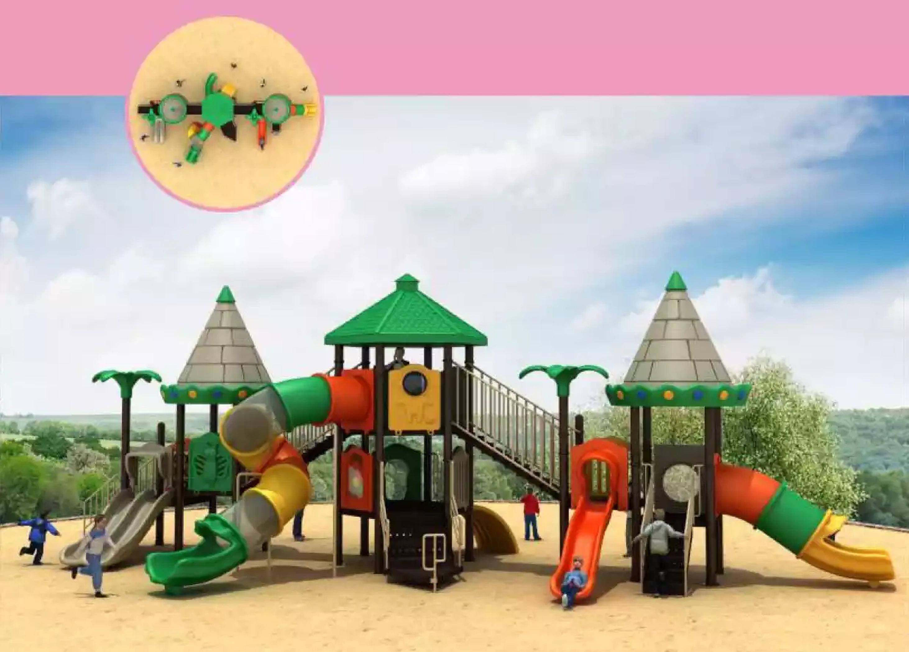 AEA Kinderspielplatz mit Rutschen Kinderanimation Outdoor Kletterturm Spielplätze JVM4067282674950