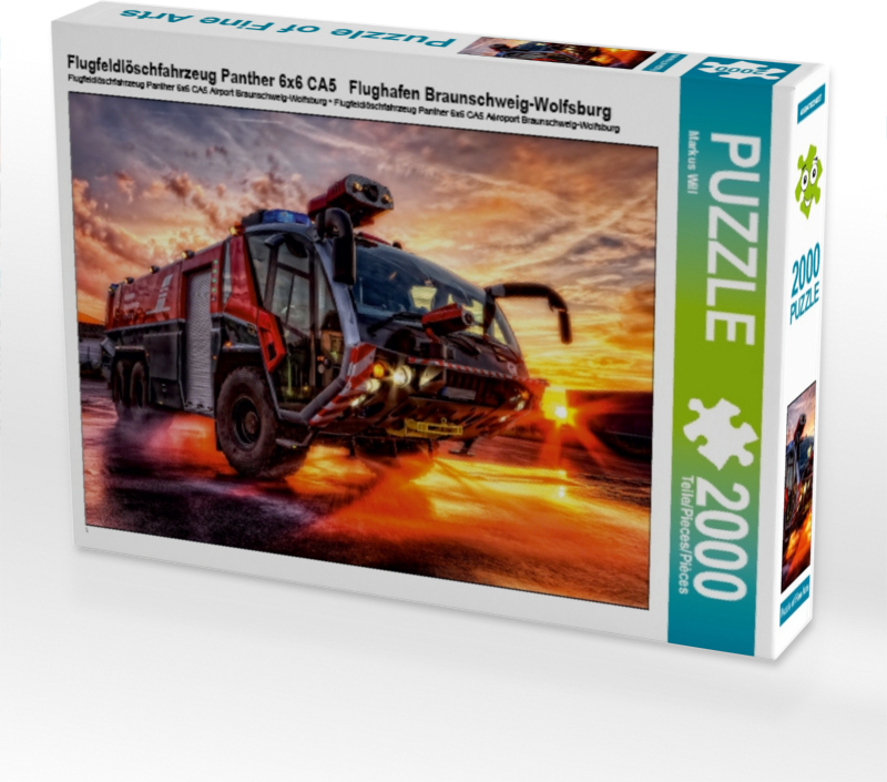 Calvendo Flugfeldlöschfahrzeug Panther 6x6 CA5 Flughafen Braunschweig-Wolfsburg 2000 Teile Puzzle quer 900x670mm, Will Markus; 7402433
