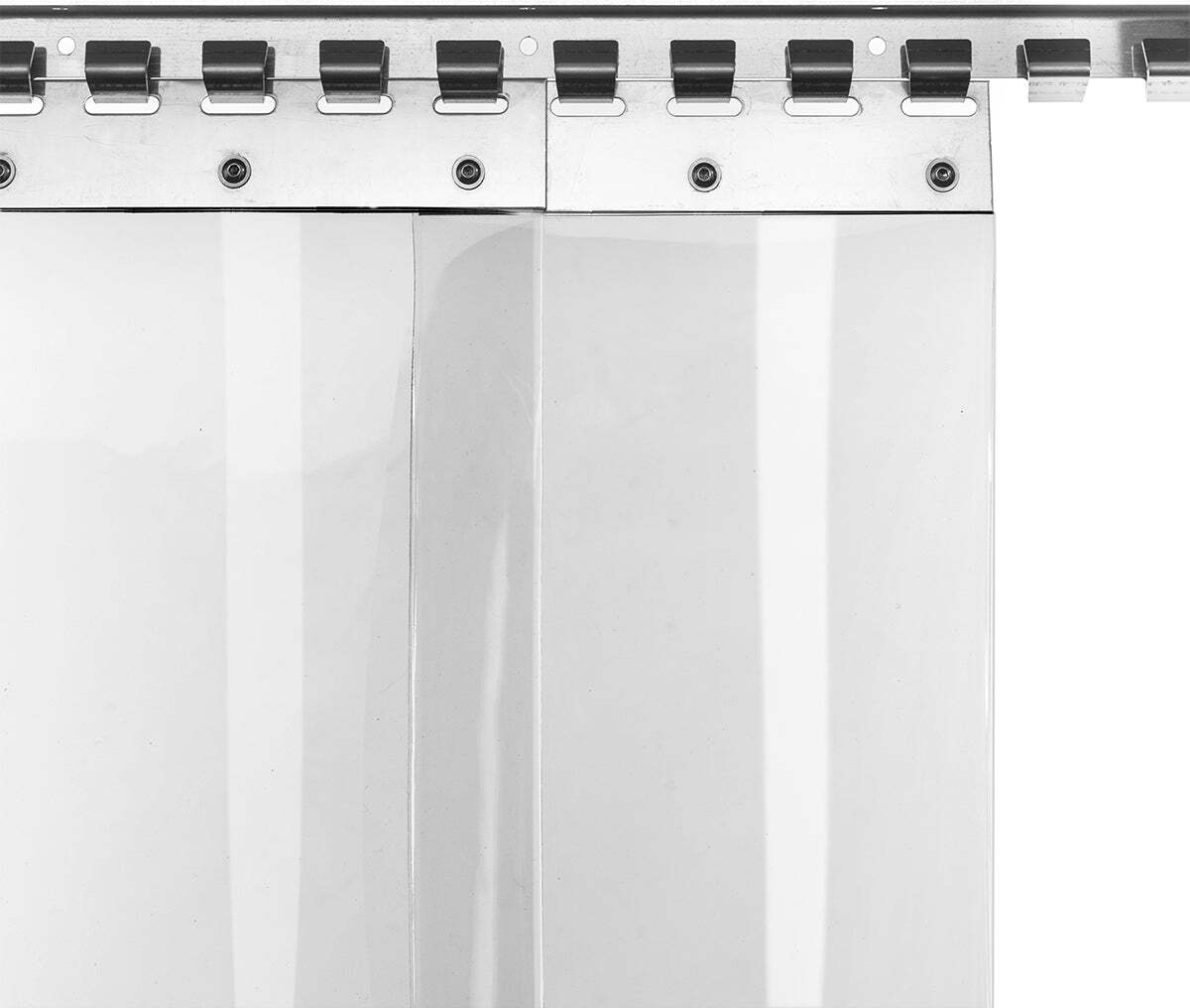 HaGa-Welt PVC-Lamellenvorhang Set 20 cm – alle Teile für einen PVC Streifenvorhang – 3 m / 2,75 m LV-20cm-49,5