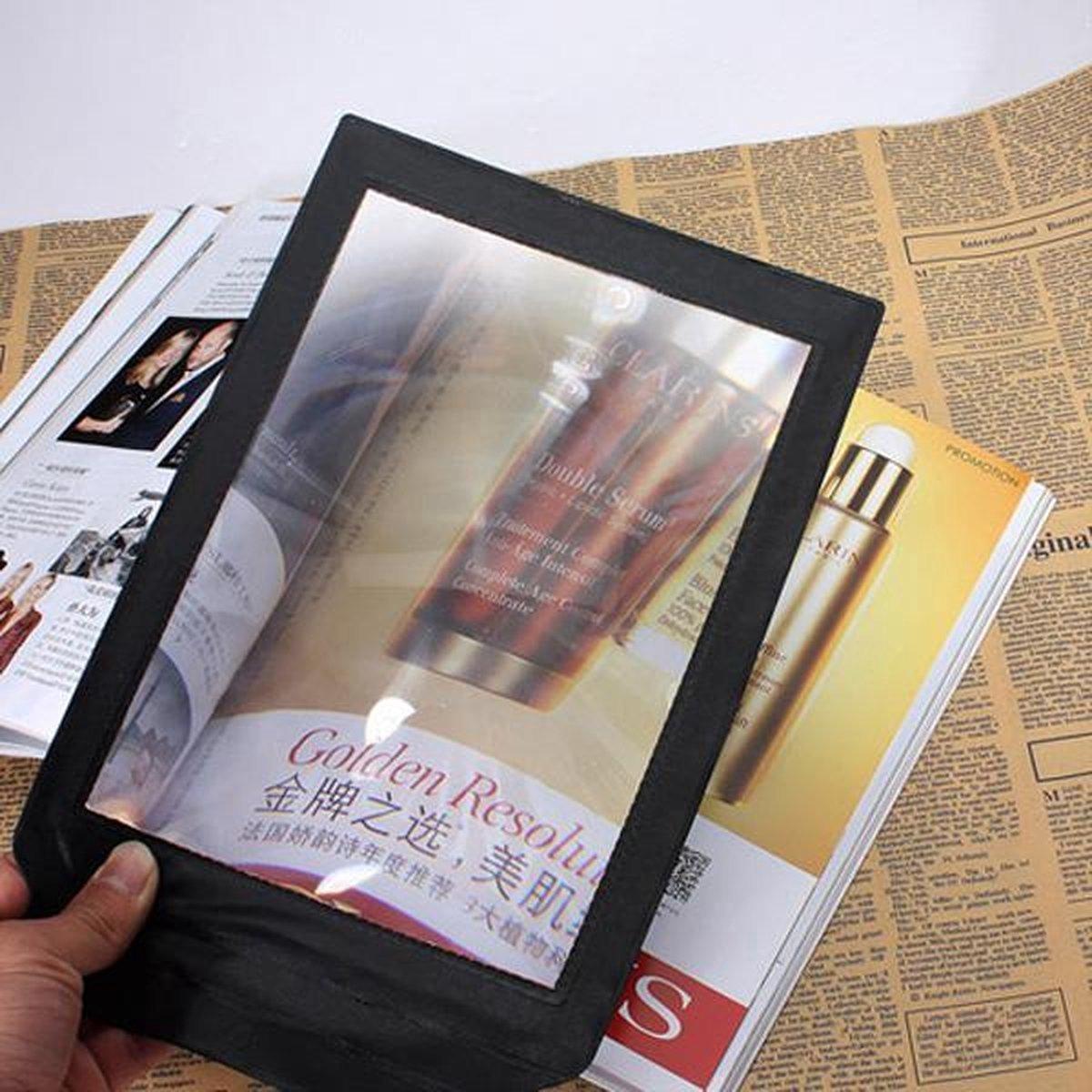 CHPN – Vergrößerungsglas – A4-Größenlupe – Vergrößerungsglas – 3-fache Vergrößerung – flexible Lupe – flexibles Vergrößerungsglas – A4 – Formattafel – Schwarz 155709