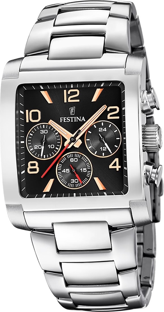 Pánske náramkové hodinky Festina z nehrdzavejúcej ocele strieborné Timeless Chronograph D2UF20652/4