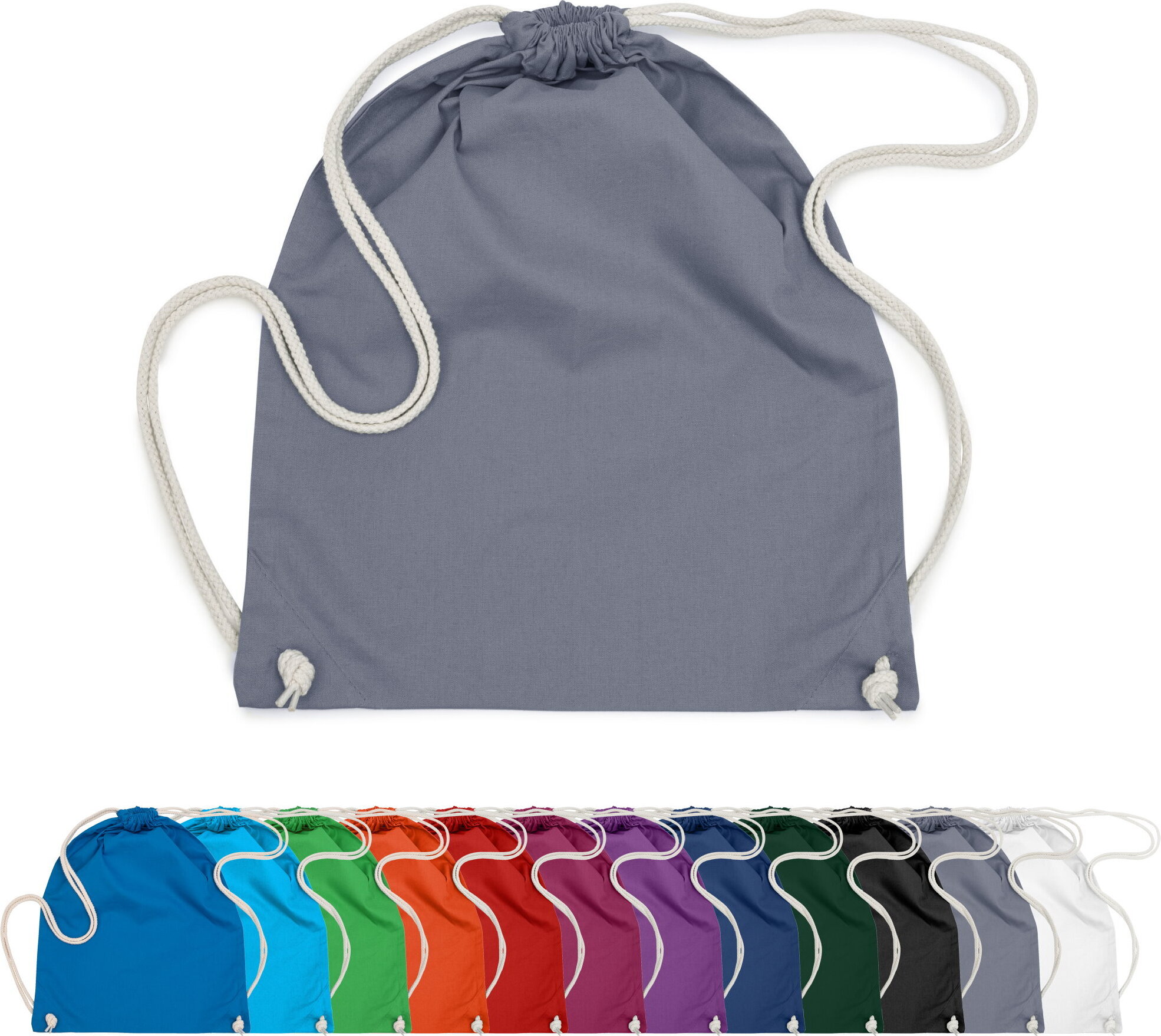 Sportbeutel Gymsack Aus Baumwolle – Pastelpink/Weiß Mit Kordelzug, Einfach & Stylisch
