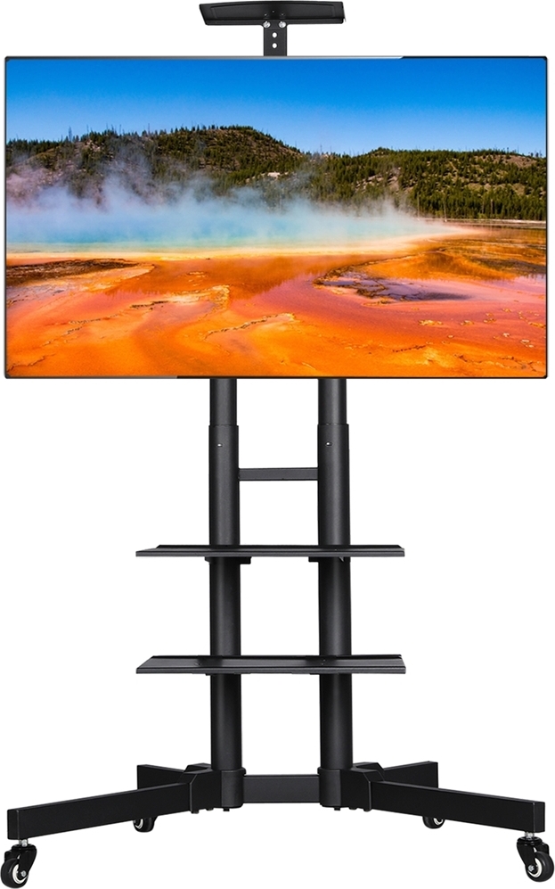 Rollbarer TV-Ständer Mit Halterung - Höhenverstellbar Für 32-75 Zoll Fernseher