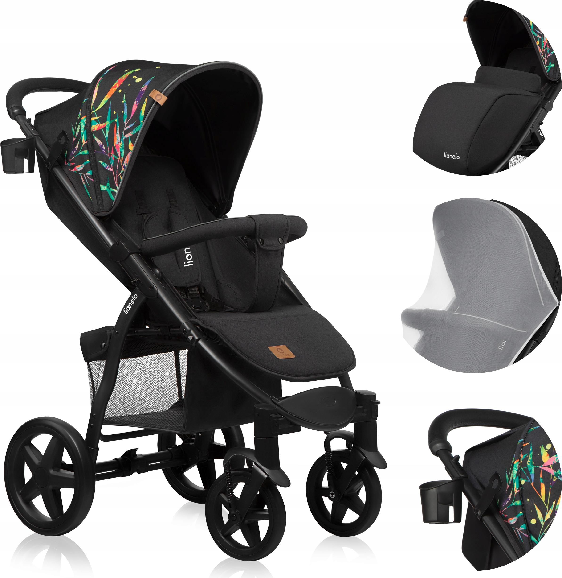 Kinderwagen 22Kg Moskitonetz Eva Räder Verdeck Xxl 5-Punkt-Geschirr Lionelo