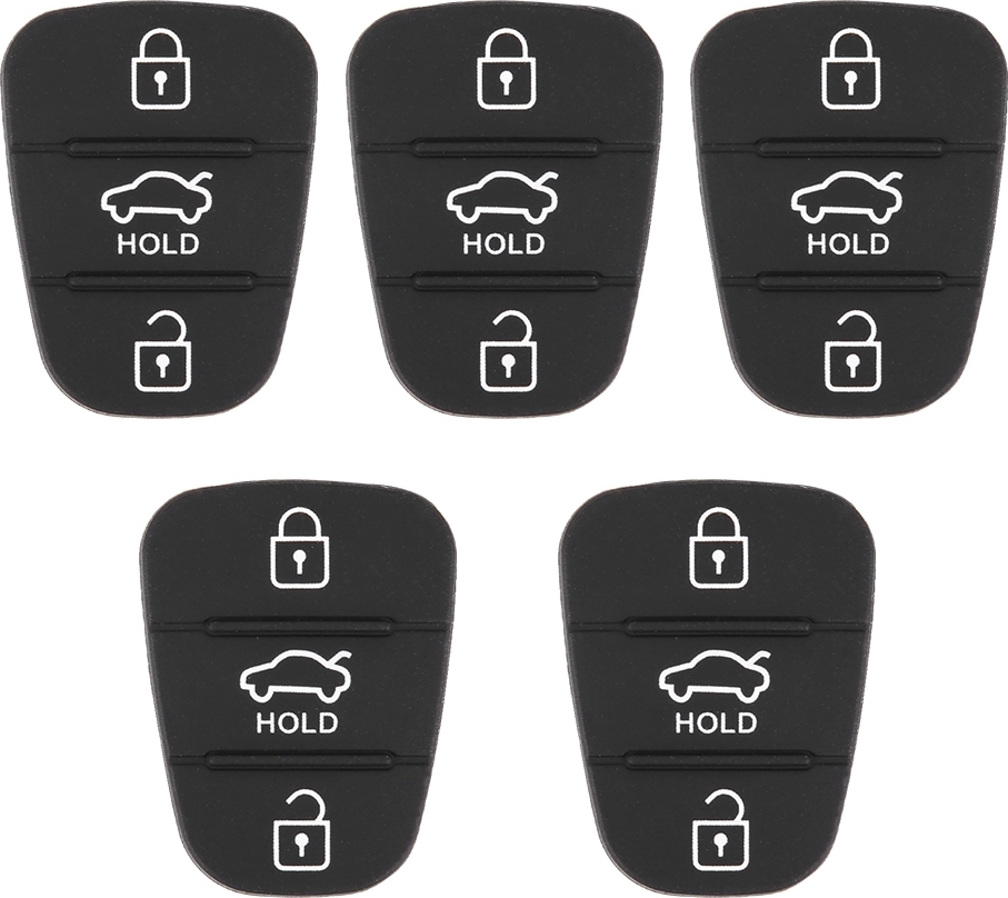 Cocosity Button Pad, Gummi Button Pad, Autoschlüssel Shell Button Cover, Auto Gummiknopf, Button Pad Fit für Hyundai, Button Pad Fit für Kia