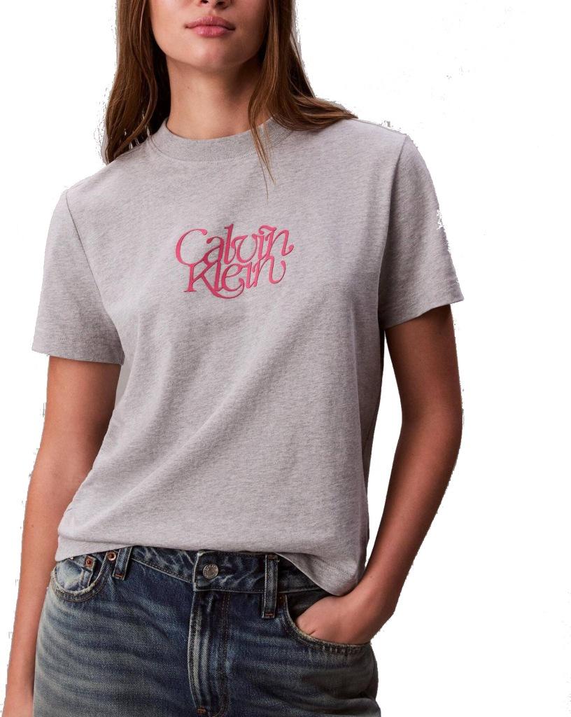 CALVIN KLEIN SS FITTED SCRIPT CALVIN Grau