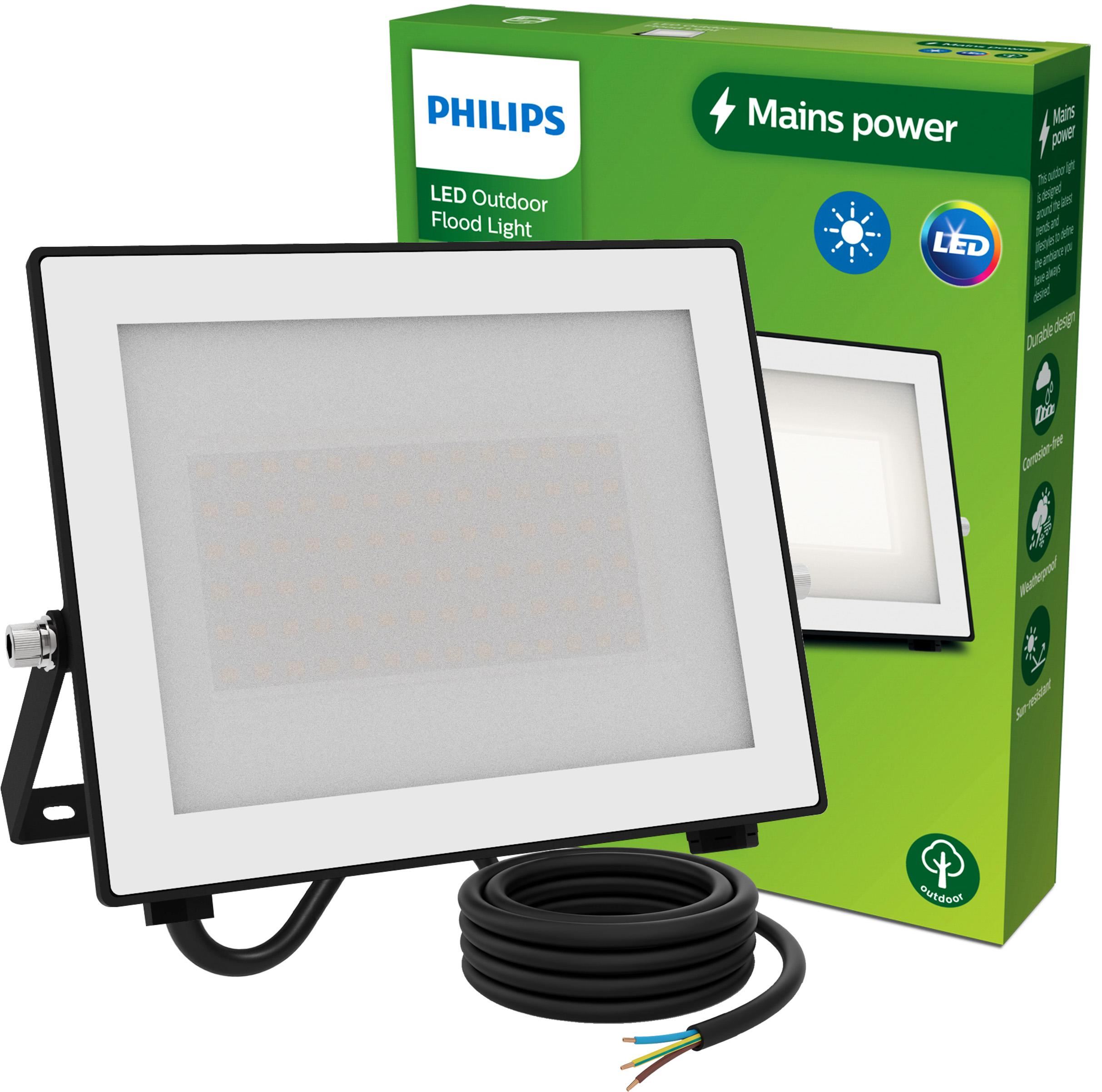 Philips Wandleuchten Lois, 50 W, Wandbeleuchtung für den Außenbereich, Schwarz, Metall, IP65, Garten, Terrasse, I PHSNAS0235