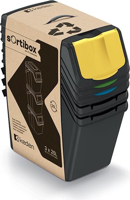 Prosperplast Mülltrenner SORTIERBOX einzeln Schwarz