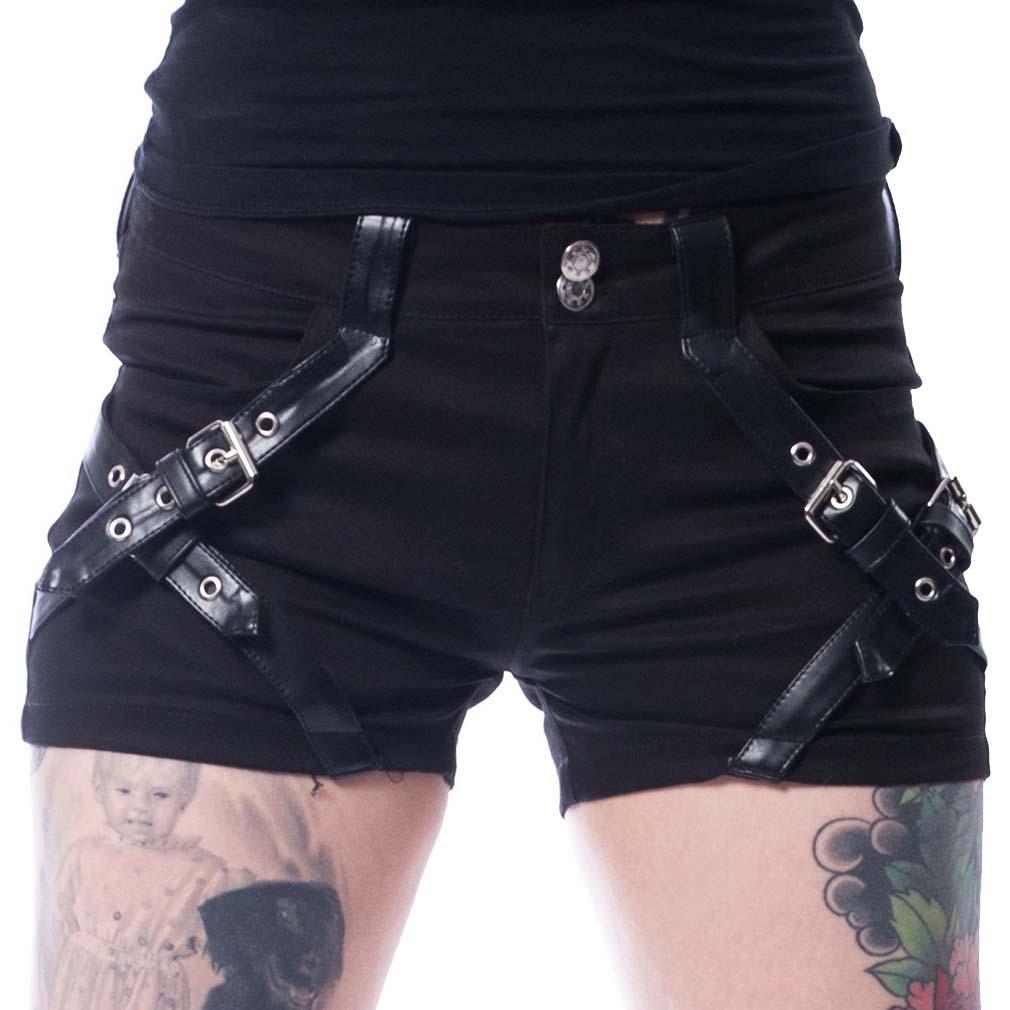 Chemical Black Denim Shorts - Cara S