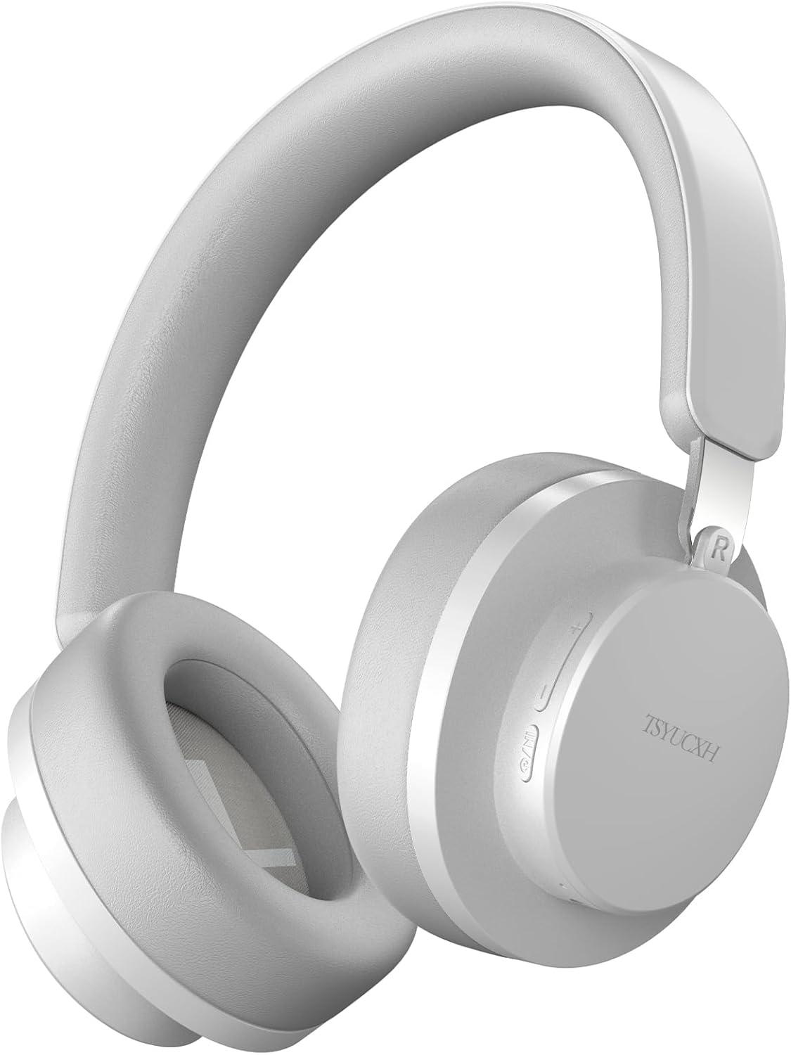 TSYUCXH Noise Cancelling Kopfhörer Kabellos Bluetooth, Over Ear Kopfhörer Bluetooth mit Mikrofon, 65h Spielzeit, Klare Anrufe, Komfort Passform für Reisen