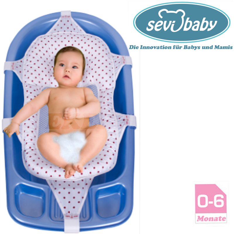 Baby Badewannennetz Luxus BadeNetz Schwarz Sevibaby Badewannensitz für Babys Bad 