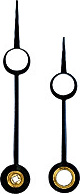 SELVA Zeigerpaar für Pendulen Breguet blau poliert Minutenzeiger-L:30mm Std.-Z.-Ø:4,5 Min.-Z.-Ø:2x2
