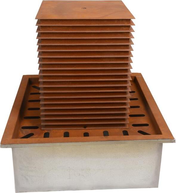 ESTEXO Cortenstahl Säulen-Springbrunnen Gartenbrunnen Zierbrunnen Edelrost Brunnen 512469