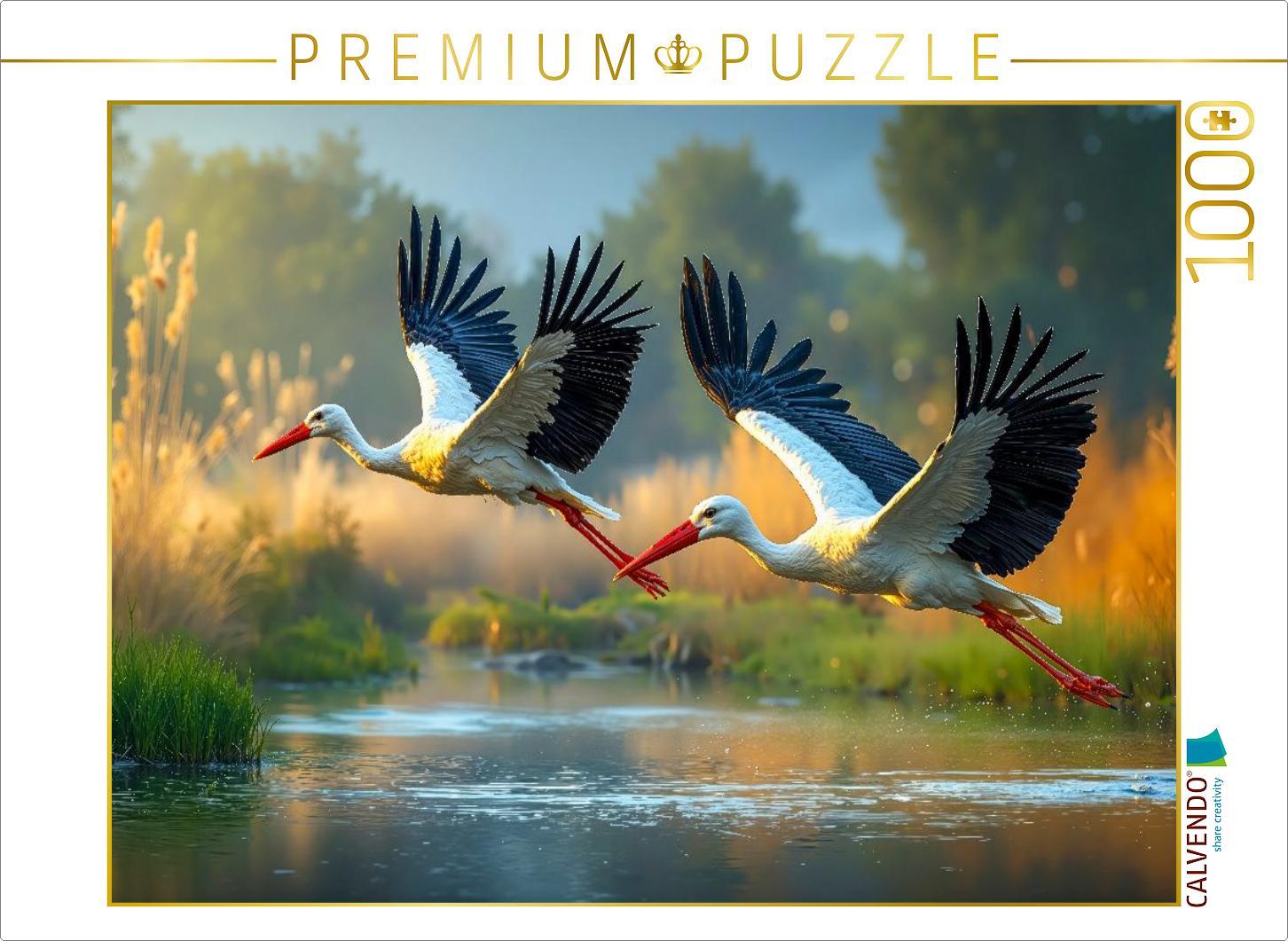 CALVENDO Puzzle Stille Poesie des Fluges | 1000 Teile Lege-Größe 64x48cm Foto-Puzzle für glückliche Stunden