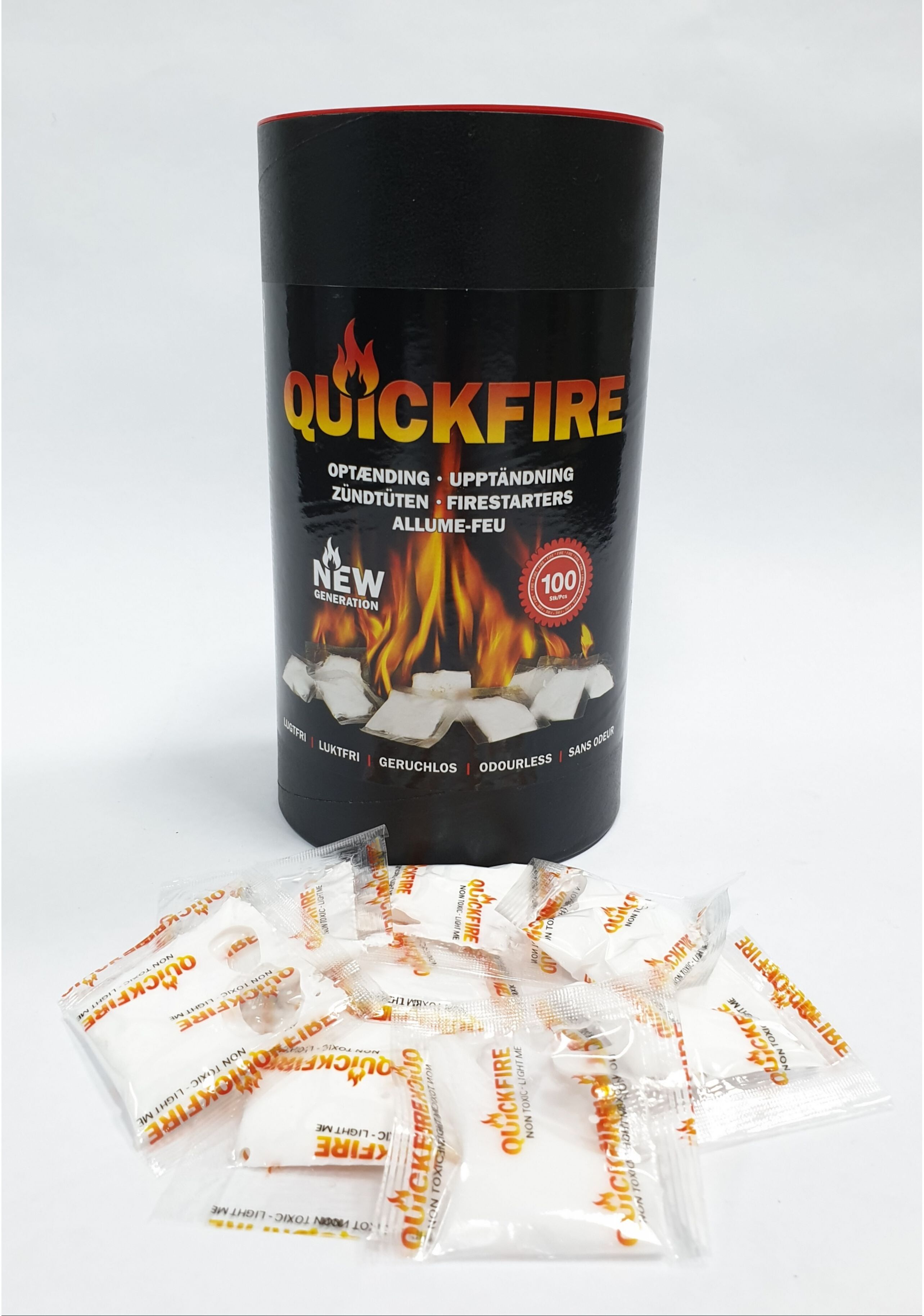100 Ofenanzünder Kaminanzünder Quickfire Anzündtüten Anzünder 374158