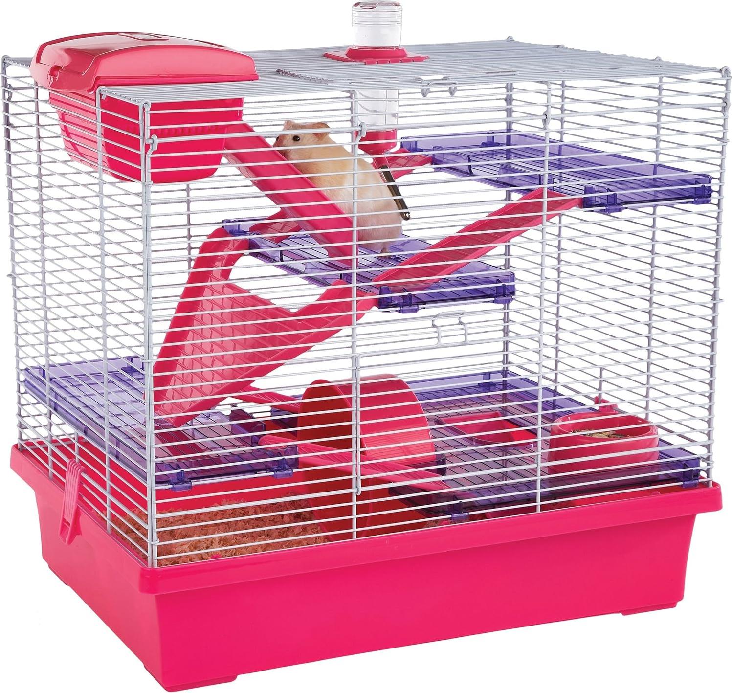 Markenlos Hamsterkäfig mit Hamsterspielzeug - Rattenkäfig - Hamsterkäfig - Hamsterhaus - Nagerhaus - Nagerkäfig
