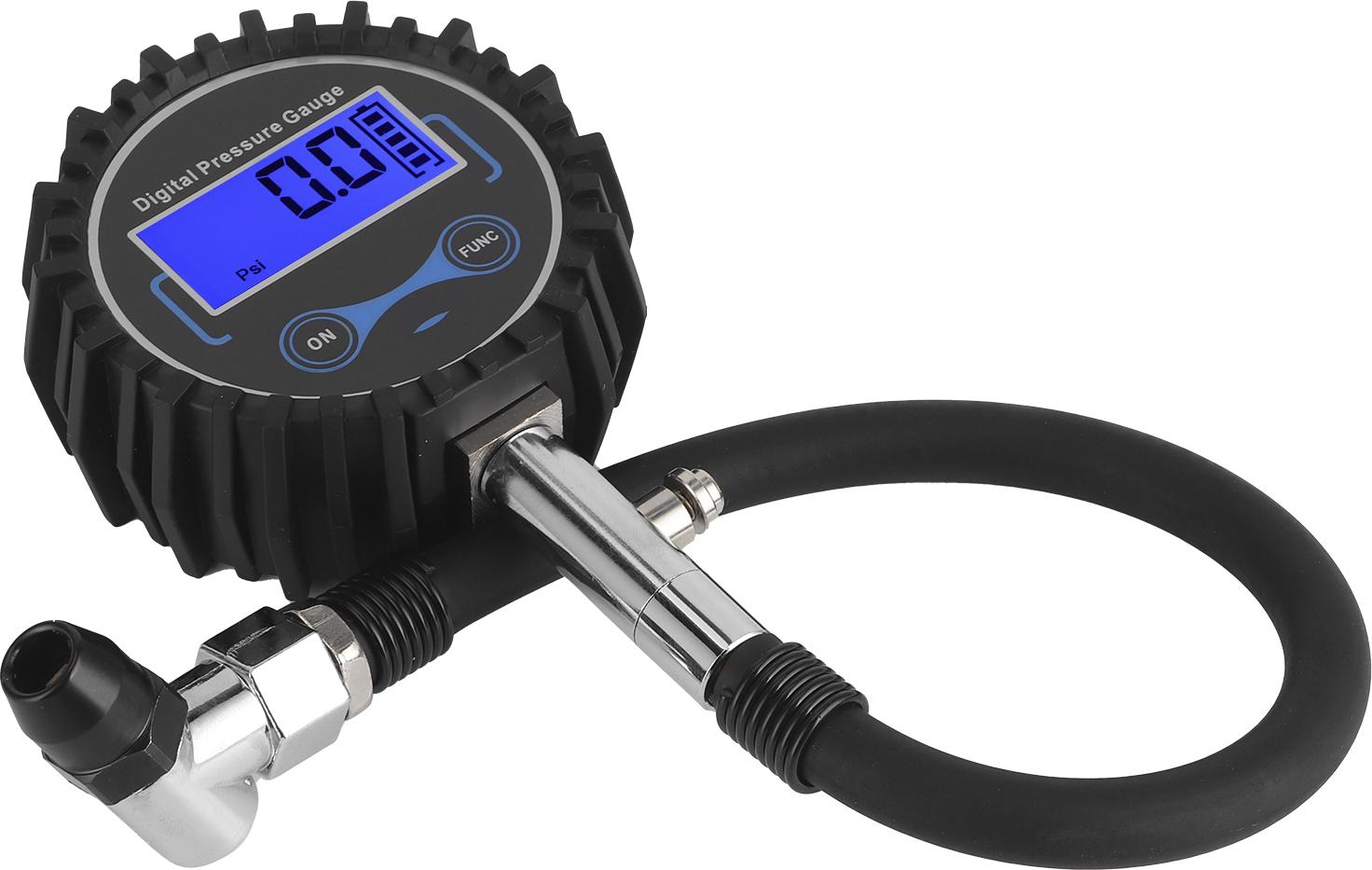 Cocosity 200PSI Reifendruckmesser - LCD Digitalanzeige, 4 Einheiten für Auto, Motorrad