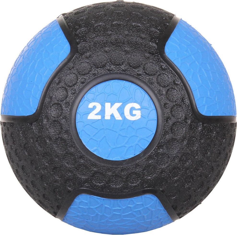 Medizinball Gummi 5-kg, Zweifarbig Lila/schwarz - Praxisbedarf