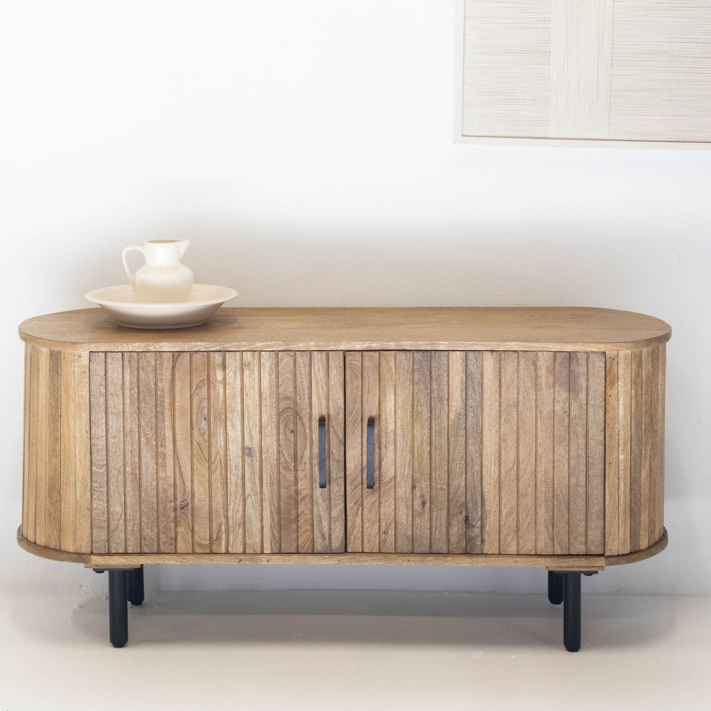 TV-Möbel Natur - Mangoholz - 120cm - TV-Möbel Merel - Giga Meubel