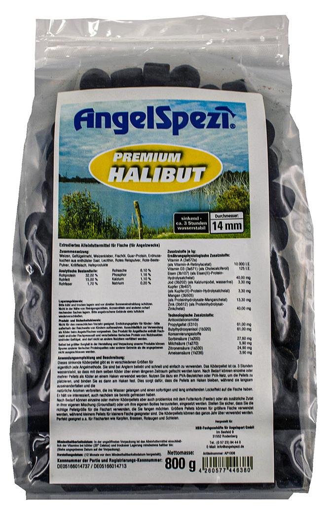Angelspezi Premium Pellets Halibut Karpfenpellets 800g 14mm