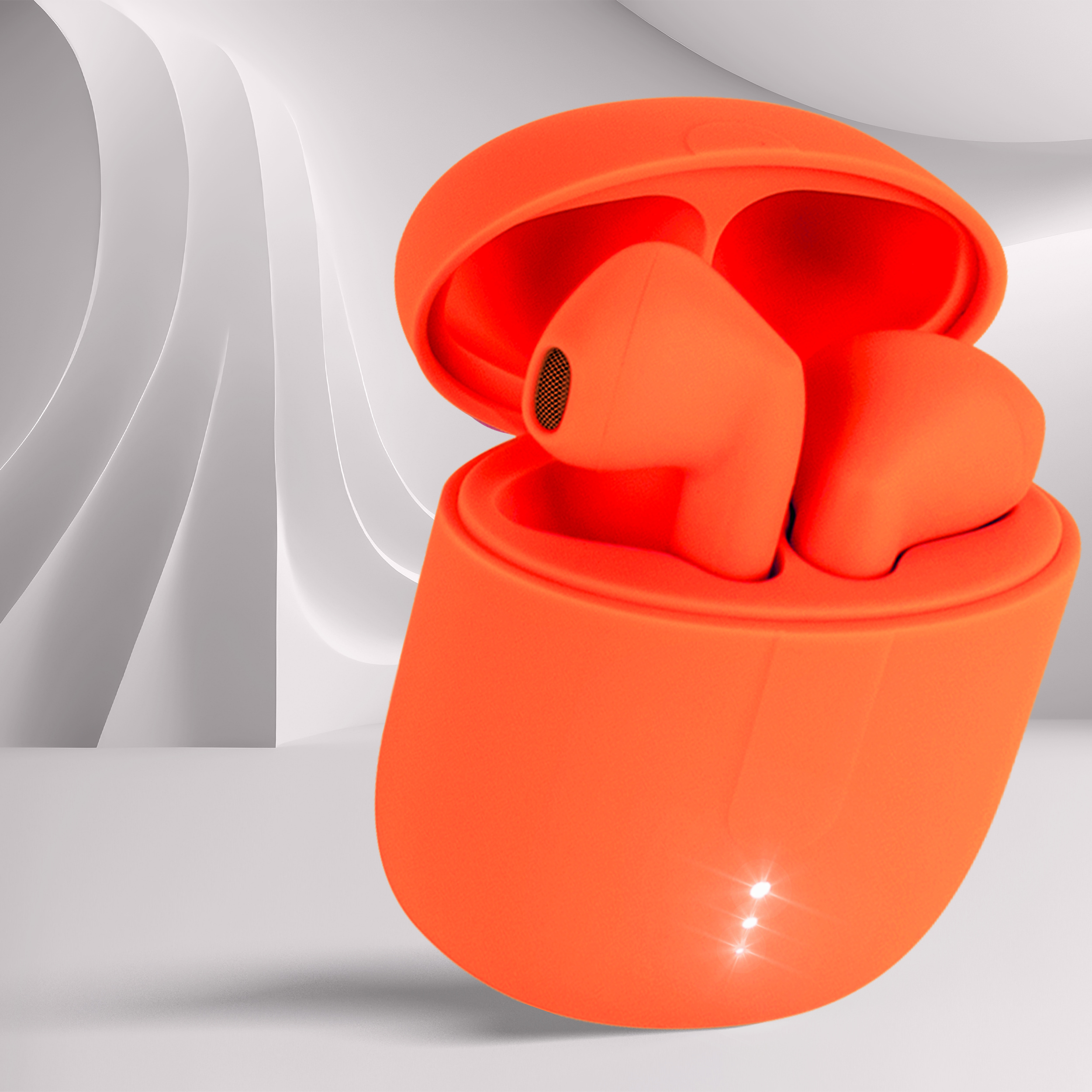 Slúchadlá Setty Headset Wireless Bluetooth 5.0 TWS Wireless Earphone In-Ear Earphones, Stereo Headsets Wireless Charging and Portable Charging Case for Android/iPhone/Samsung/Huawei Orange