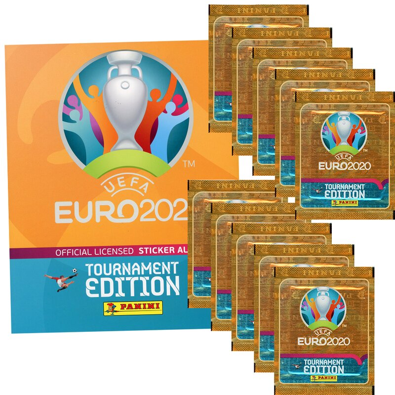 Sammelsticker Panini EURO 2020 Sticker Preview 10 Tüten 