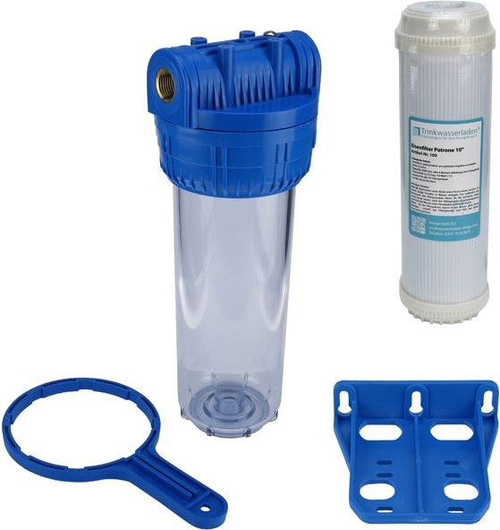 Trinkwasserladen Brunnen Wasser Filter 10' Gehäuse mit 1/2' IG, Garten, Pool, mit Eisenfilter 10GH_12_FE