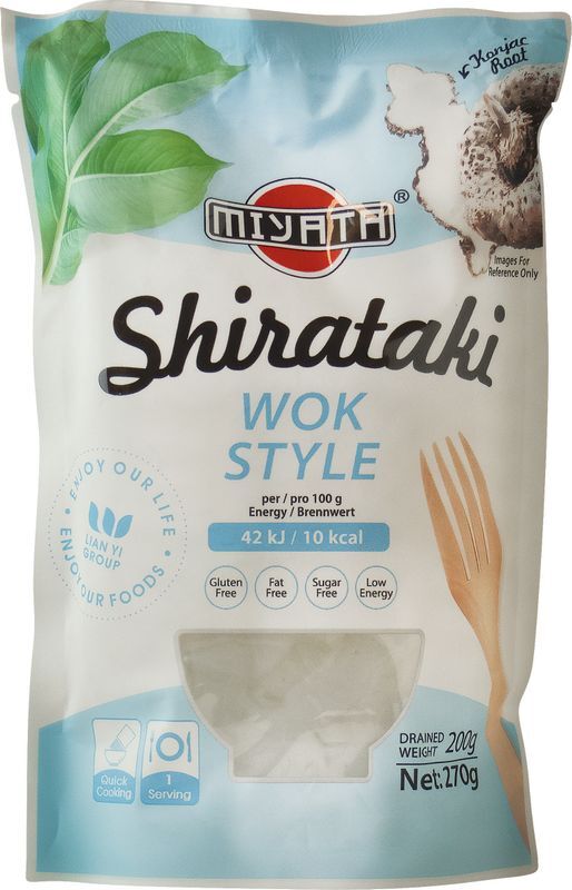 Madavanilla MIYATA Shirataki Konjak Nudeln für Wok 270g / 200g ATG | Wok Style | LOW CARB 8788