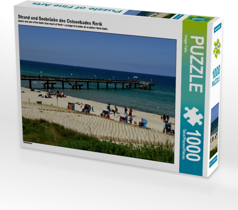 Calvendo Strand und Seebrücke des Ostseebades Rerik 1000 Teile Puzzle quer 640x480mm, Felix Holger; 7434019