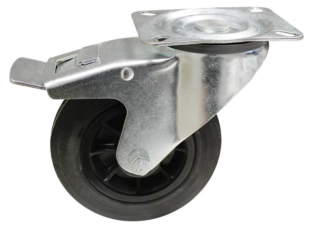 Adb Betriebseinrichtungen GmbH ADB Lenkrolle mit Bremse, Ø 160mm, Tragfähigkeit bis 70 kg 21336