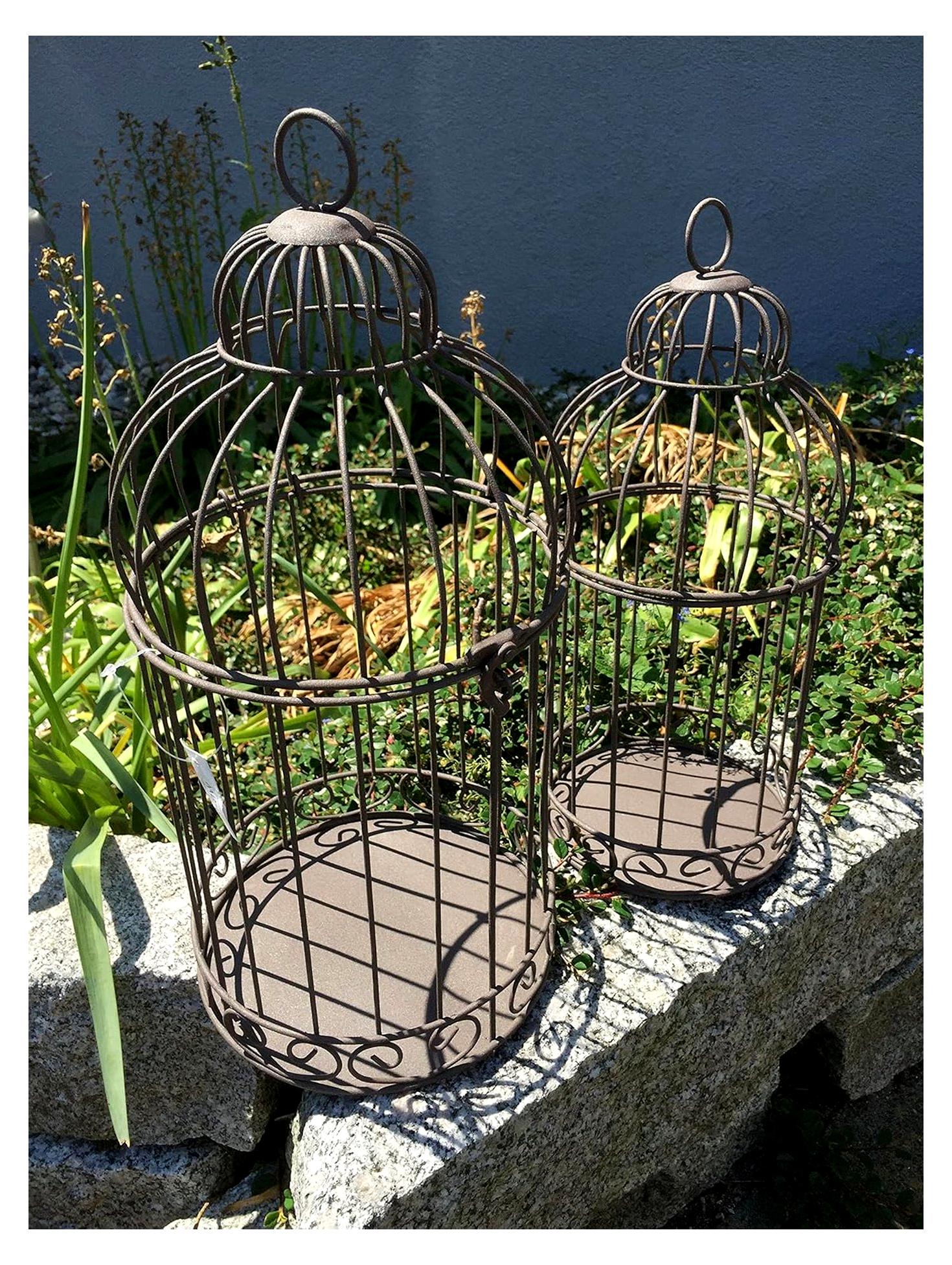 Markenlos Dekokäfige im Shabby Antikstil, 2er Set